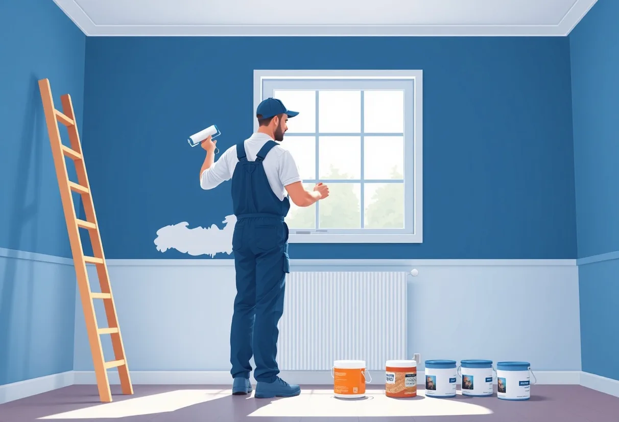 Peintre Romainville 93230 en intervention sur un chantier