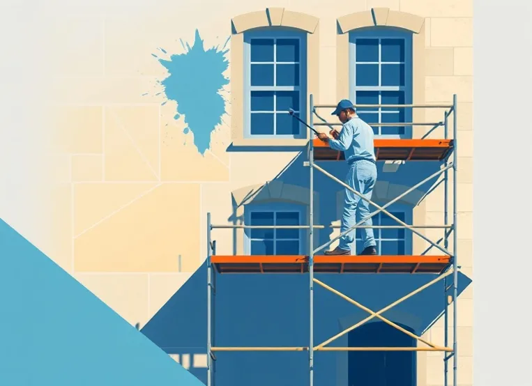 Ravalement de façade en pierre, nettoyage et application d'enduit